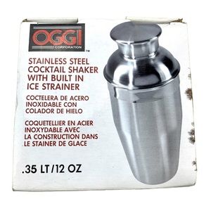 OGGI Mini Stainless Steel Cocktail Shaker 12 Ounce